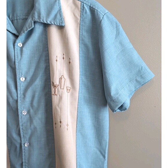 Steady Size Small Bowling Shirt Men's Button Up Embroidered Cocktail Classic - Picture 3 of 4